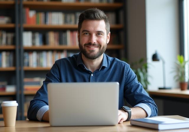 Un critico dei media nel suo studio professionale